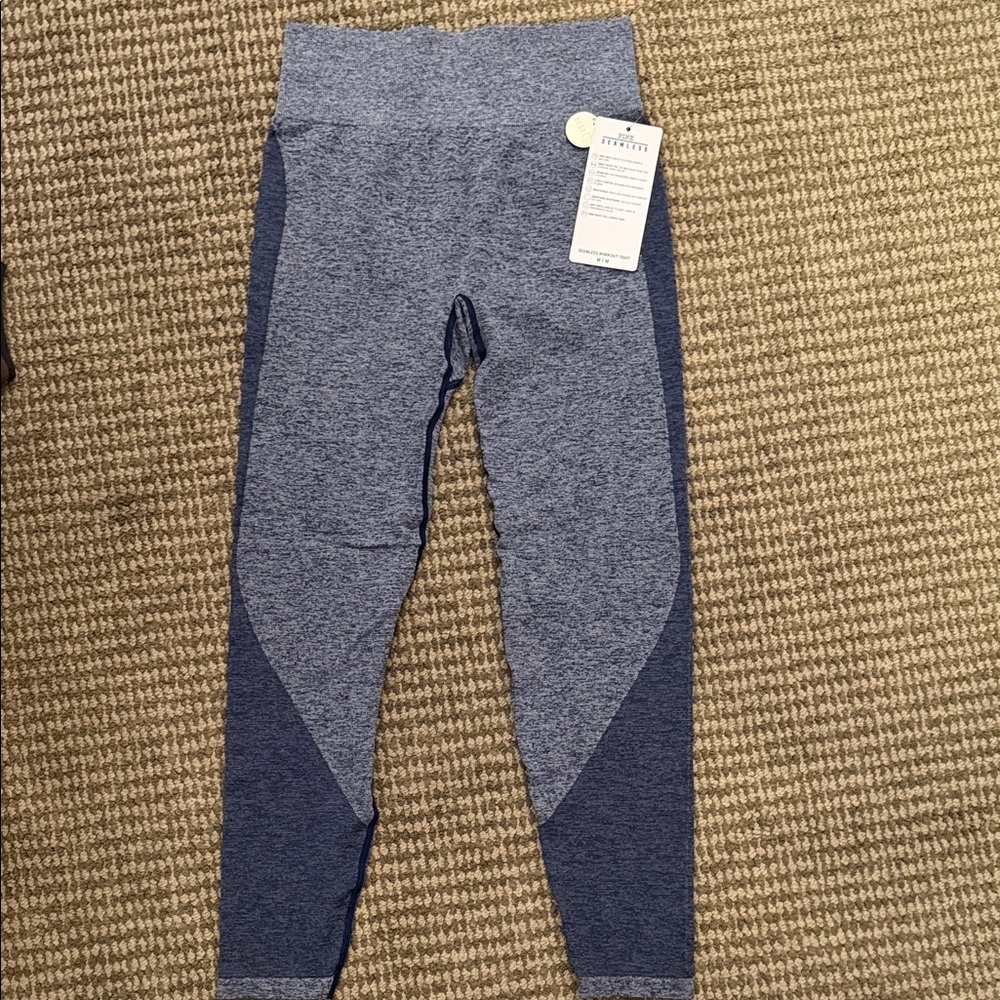 Pink Victoria’s Secret seamless high waist full length tight navy